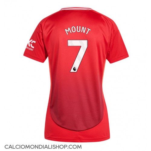 Maglie da calcio Manchester United Mason Mount #7 Prima Maglia Femminile 2024-25 Manica Corta